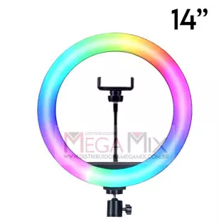 Iluminador Ring Light RGB 14'' (Sem Tripé) OR-PL14R - Oberon