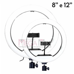 Kit com 2 Ring Light 8''/12'' OR-PL812 – Oberon