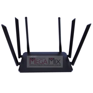 Roteador Wireless Dual Band 2.4Ghz/5Ghz com 6 Antenas KP-RW403/G-BK - Knup