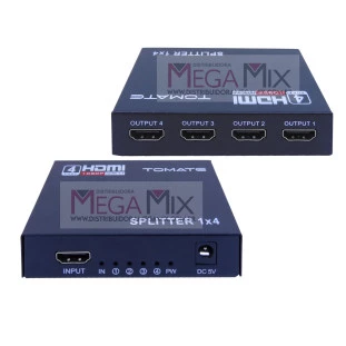 Splitter HDMI 1x4 Full HD 1080P MTV-114 - Tomate