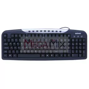 Teclado Multimídia USB BK-146M - Exbom 