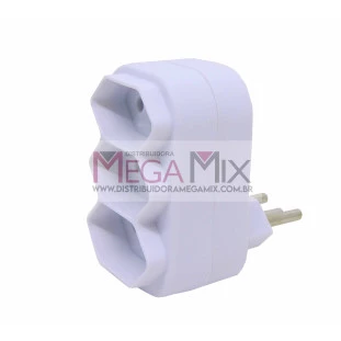 Adaptador de 3 Tomadas Bipolar SL6020 - Knup