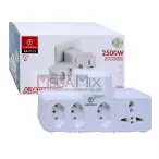 Adaptador de Tomada Tripolar + 1 Universal KA-7113 - Kapbom