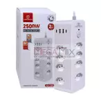 Filtro de Linha 8 Tomadas + USB/USB-C Bivolt 2M KA-7588 - Kapbom