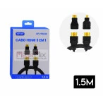 Cabo HDMI 3 em 1 1.5M KP-YP5030 - Knup