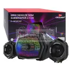 Caixa de Som Subwoofer 2.1 18W Bluetooth D-GP302 BT - Grasep