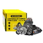 Lanterna Recarregável de Cabeça 3 Leds BOM-4001 - Bomvink