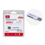 Leitor de Cartão USB 2 em 1 KA-6900 - Kapbom 