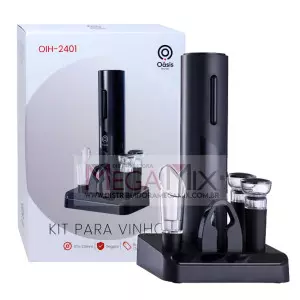 Kit Abridor de Vinho Elétrico OIH-2401 - Oásis