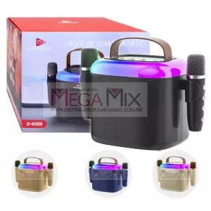 Caixa de Som Bluetooth com 2 Microfones 12W RMS D-K004 - Grasep
