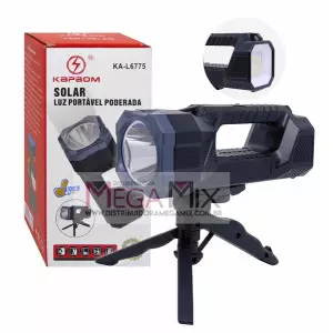 Lanterna Solar Recarregável 12W 39 LED KA-L6775- Kapbom