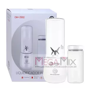 Mini Liquidificador Portátil Recarregável com Copo de Vidro OIH-2502 - Oásis
