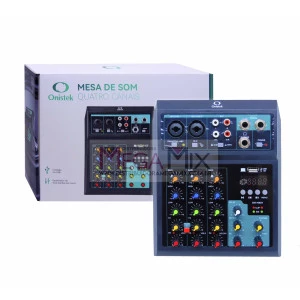 Mesa de Som 4 Canais ON-MX01 - Onistek