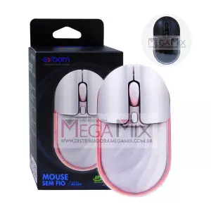 Mouse Sem Fio Recarregável Bluetooth 1600DPI MS-S22T - Exbom