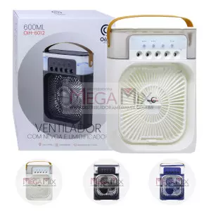 Mini Ventilador e Umidificador Portátil de Mesa 600ml OIH-6012 - Oásis