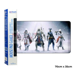 Mouse Pad Gamer 70x35cm (Família Assassina) 7035C-20 - Exbom 