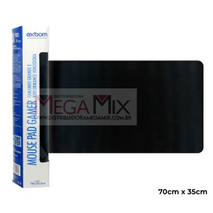 Mouse Pad Gamer 70x35cm (Preto) 7035C-25 - Exbom 