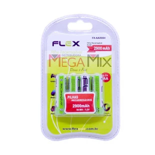 Pilha AA Recarregável c/4 2900mAh FX-AA29B4