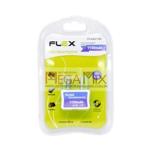 Pilha AAA Recarregável c/2 1100mAh FX-AAA11B2 - Flex