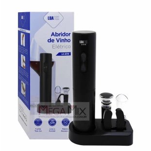 Kit Abridor de Vinho Elétrico LK-8119 - Luatek