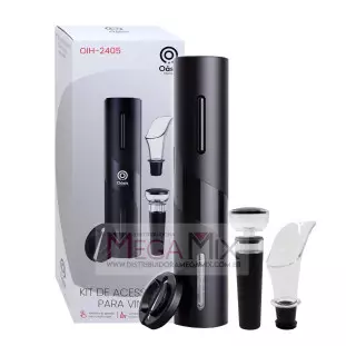 Kit Abridor de Vinho Elétrico Recarregável OIH-2405 - Oásis