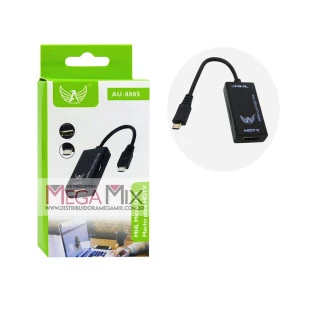 Cabo Conversor MHL Micro USB V8  para HDMI AU-8805 - Altomex