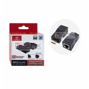 Extensor HDMI por Cabo Cat-5E/6 FULL HD 1080P KA-1165 - Kapbom