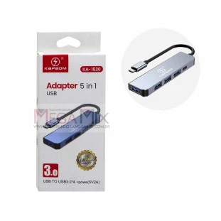Adaptador Tipo C 5 em 1 para USB 3.0/Tipo C KA-1520 - Kapbom