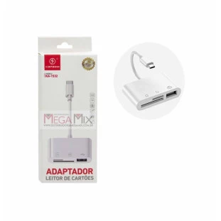 Adaptador Tipo C 3 em 1 para TF/SD/USB KA-1532 - Kapbom