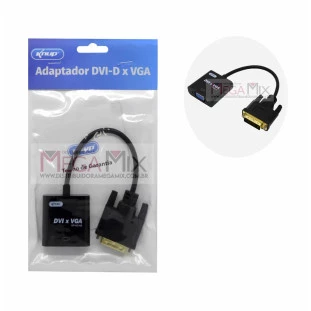 Adaptador DVI para VGA KP-AD108 - Knup 