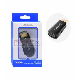Adaptador HDMI para VGA com Conversor de Áudio  KP-AD153 - Knup