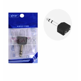 Plug Adaptador P10 (M) para 2 P2 (F) KP-HM013 - Knup