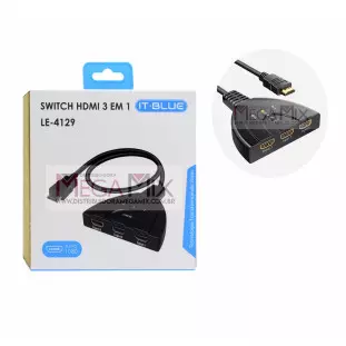 Switch HDMI 3 em 1  LE-4129 - It-Blue