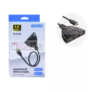 Switch HDMI 3 em 1  LE-4129 - It-Blue