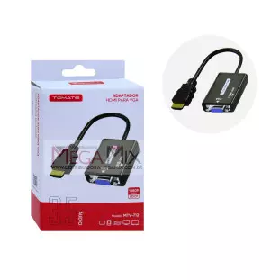 Cabo Conversor HDMI para VGA com Áudio MTV-712 - Tomate