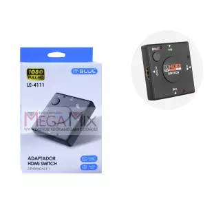 Switch HDMI 3 Entradas e 1 Saída LE-4111 - It-Blue