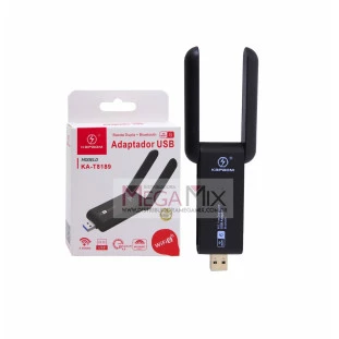 Adaptador Wifi USB Dual Band com 2 Antenas KA-T8189 - Kapbom