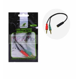 Cabo Adaptador P2 Fêmea + 2 Jack P2 Macho XC-ADP-21 - X-Cell