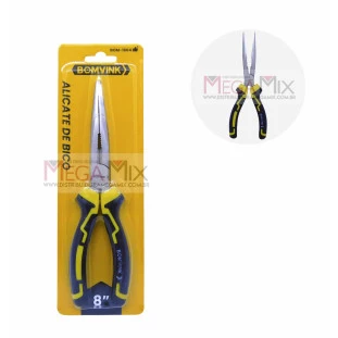 Alicate de Bico Meia Cana 8'' BOM-1604 - Bomvink