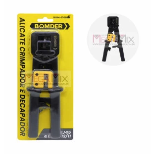 Alicate de Crimpar e Decapar RJ45 / RJ11 / RJ12 BOM-1701 - Bomder