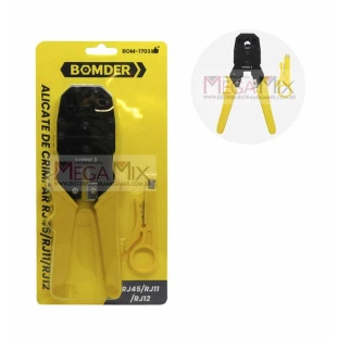 Alicate de Crimpar RJ45 / RJ11 / RJ12 BOM-1703 - Bomder