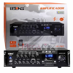 Amplificador de Som Bluetooth 60W Bivolt LE-707 - Lelong