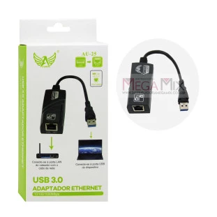 Adaptador Conversor USB 3.0 para Rede  RJ45 AU-25 - Altomex