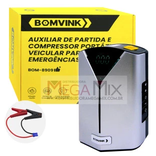 Fonte Auxiliar de Partida e Compressor 1500mAh 14.8V BOM-8909 - Bomvink