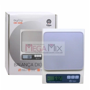  Balança Digital de Cozinha Recarregável 6kg OIH-3205 - Oásis
