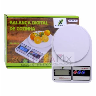 Balança Digital de Cozinha Visor LED Azul 10kg XC-BD-01 - X-cell