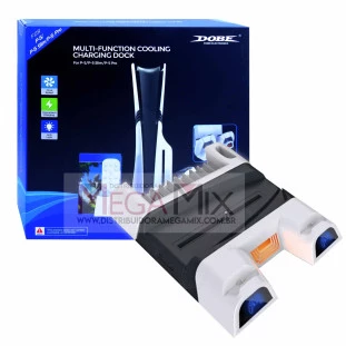 Base Multifuncional com Cooler e Carregador de Controle p/ PS5 TP5-3536B - Dobe