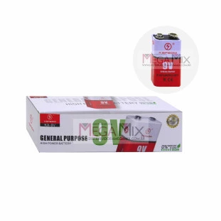 Bateria 9V Carbono c/ 10 unidades KA-9V - Kapbom