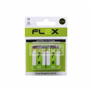 Bateria 9V Alcalina c/2 FX-9K2 - Flex 