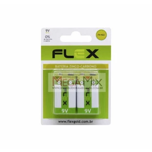 Bateria 9V Zinco-Carbono FX-9Z2 - Flex